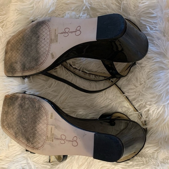 Jessica Simpson black wedges size 9.5 EUC - Picture 3 of 3